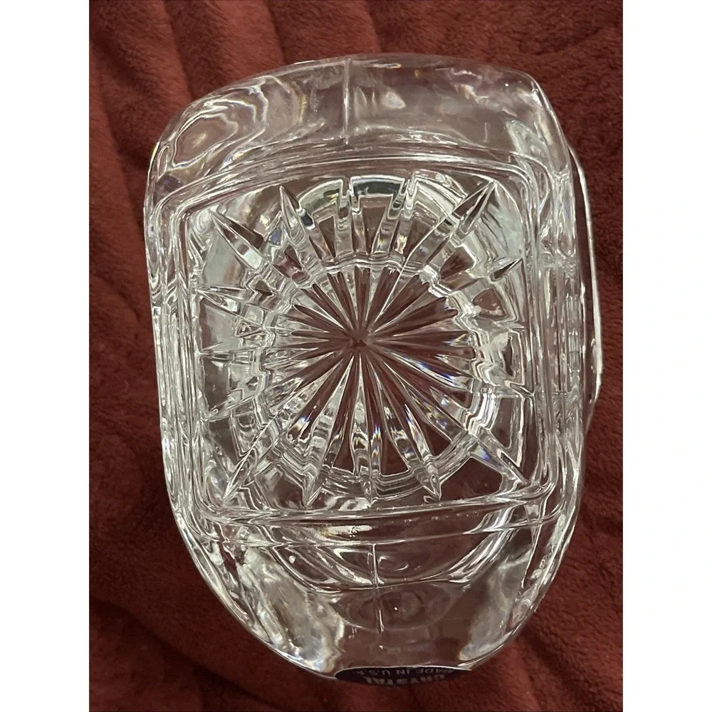 Vintage‎ 24% Lead Crystal Santa Sleigh, Soaker Tub Bathroom Soap dish Heavy Gift